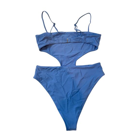 Camila Coelho Paulista One Piece Swimsuit Cutout Sea Breeze Blue NO BELT Medium - Picture 4 of 12